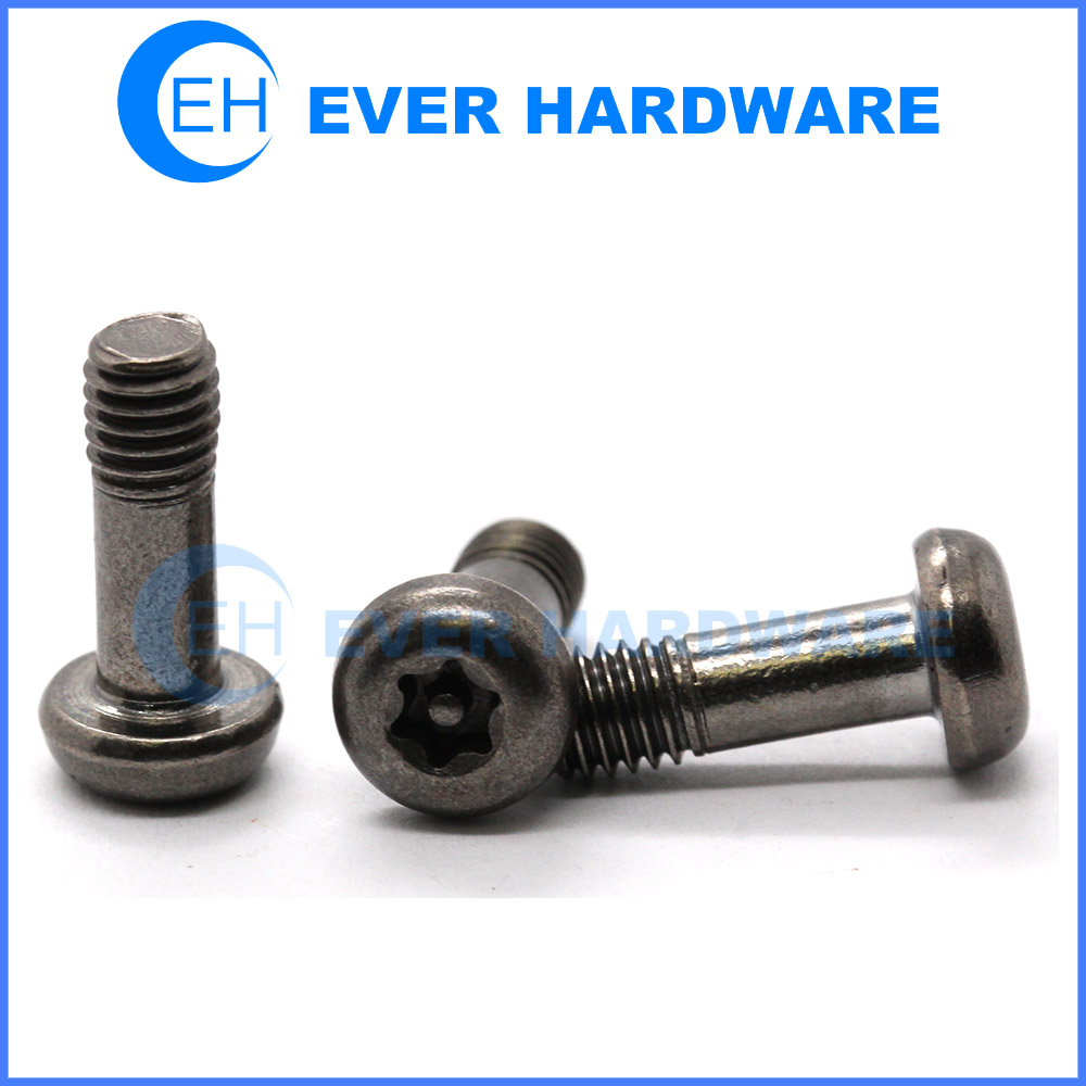 Security Pan Screw Partial Threaded Black Nickel Plating