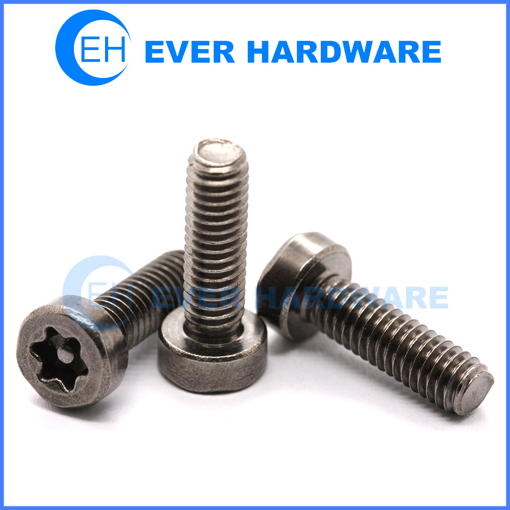 Security Screw Cap Head Metric Threaded Nickel Coating