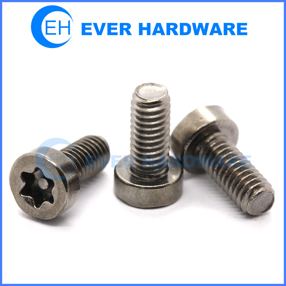 Security Screw Cap Head Metric Threaded Nickel Coating