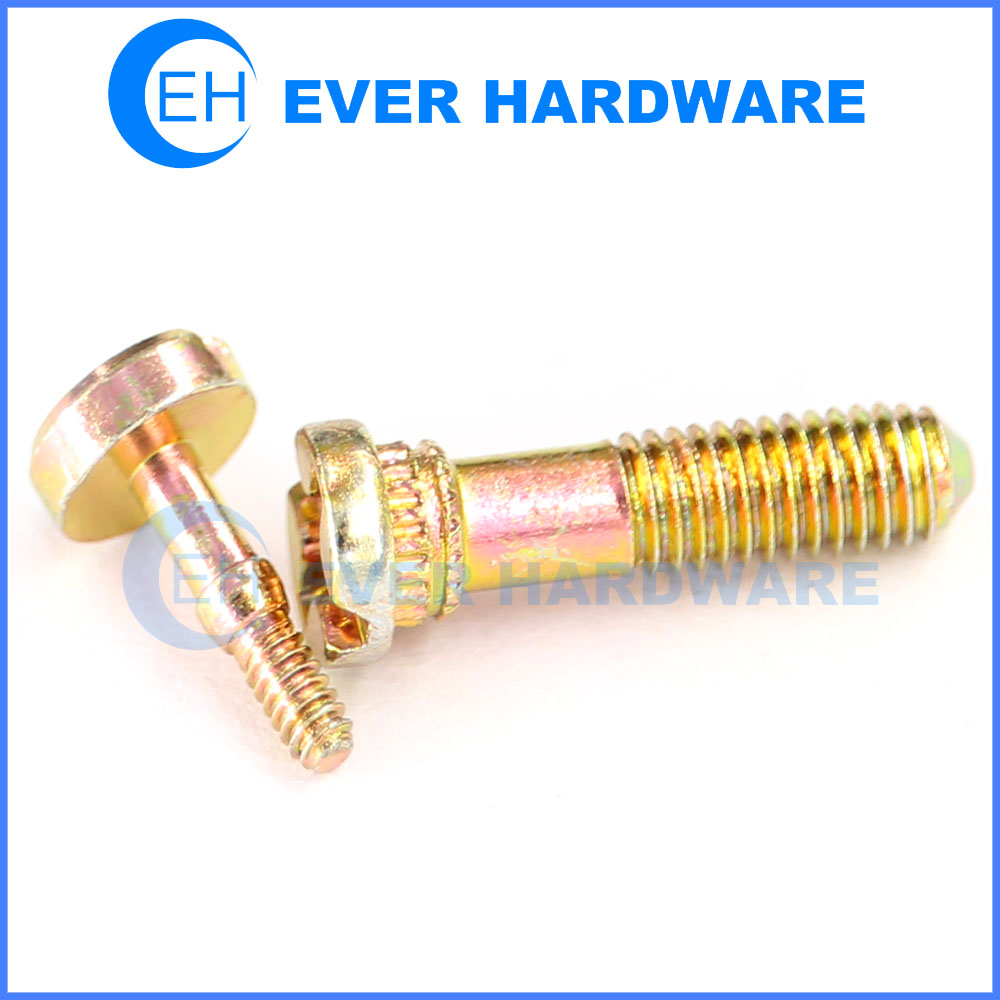 Custom Shoulder Screws Metric Thread Undercut Knurling Steel