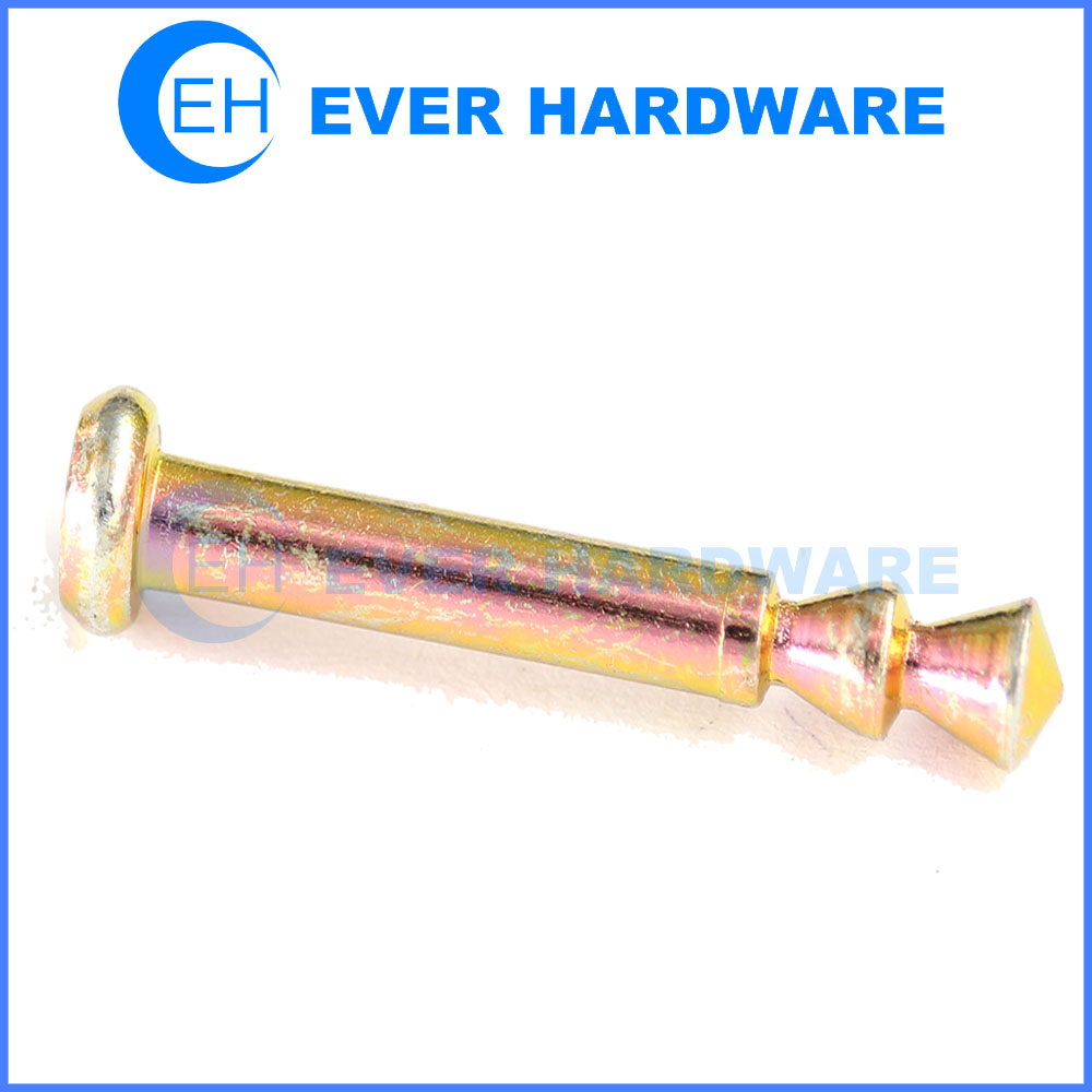 Customized End Bolt Round Head Non-Threaded Zinc Plated