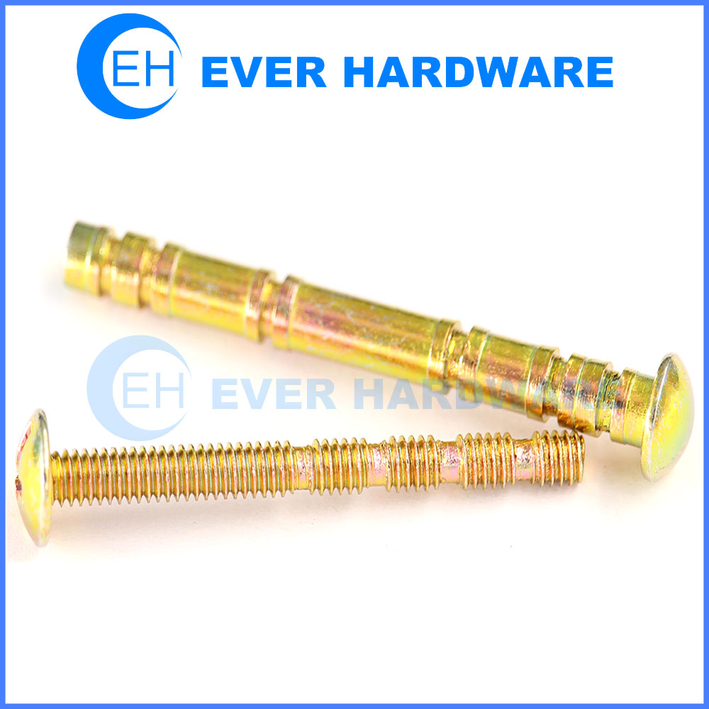 Discontinuous Thread Bolt Bamboo Threaded Bolt Zinc Plated Custom