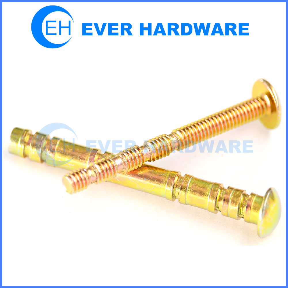 Discontinuous Thread Bolt Bamboo Threaded Bolt Zinc Plated Custom