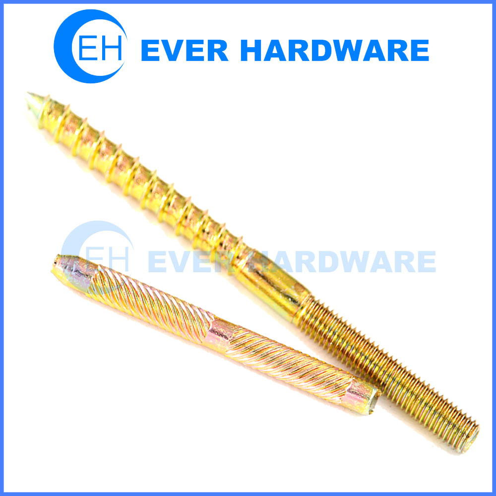 Double Ended Studs Twisted Thread Bolt Wood Connector Galvanizing