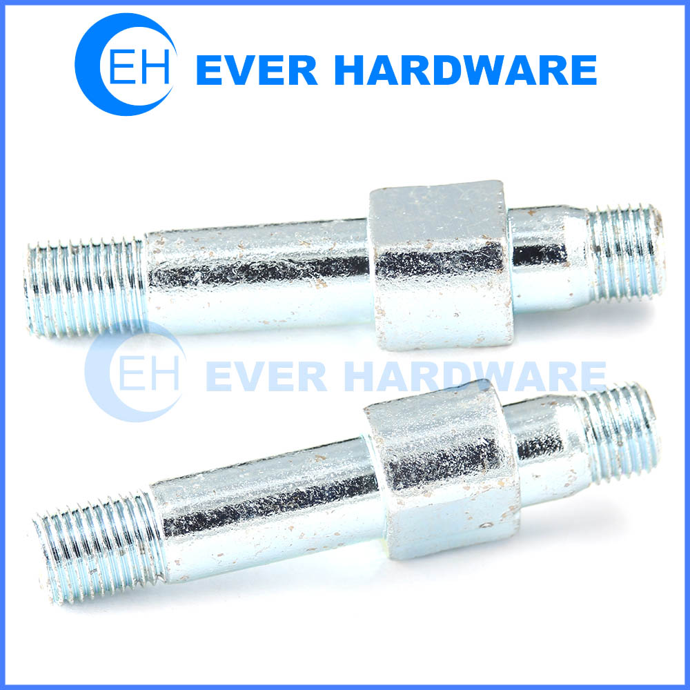 Double Threaded Bolt Square Shoulder Zinc Galvanized