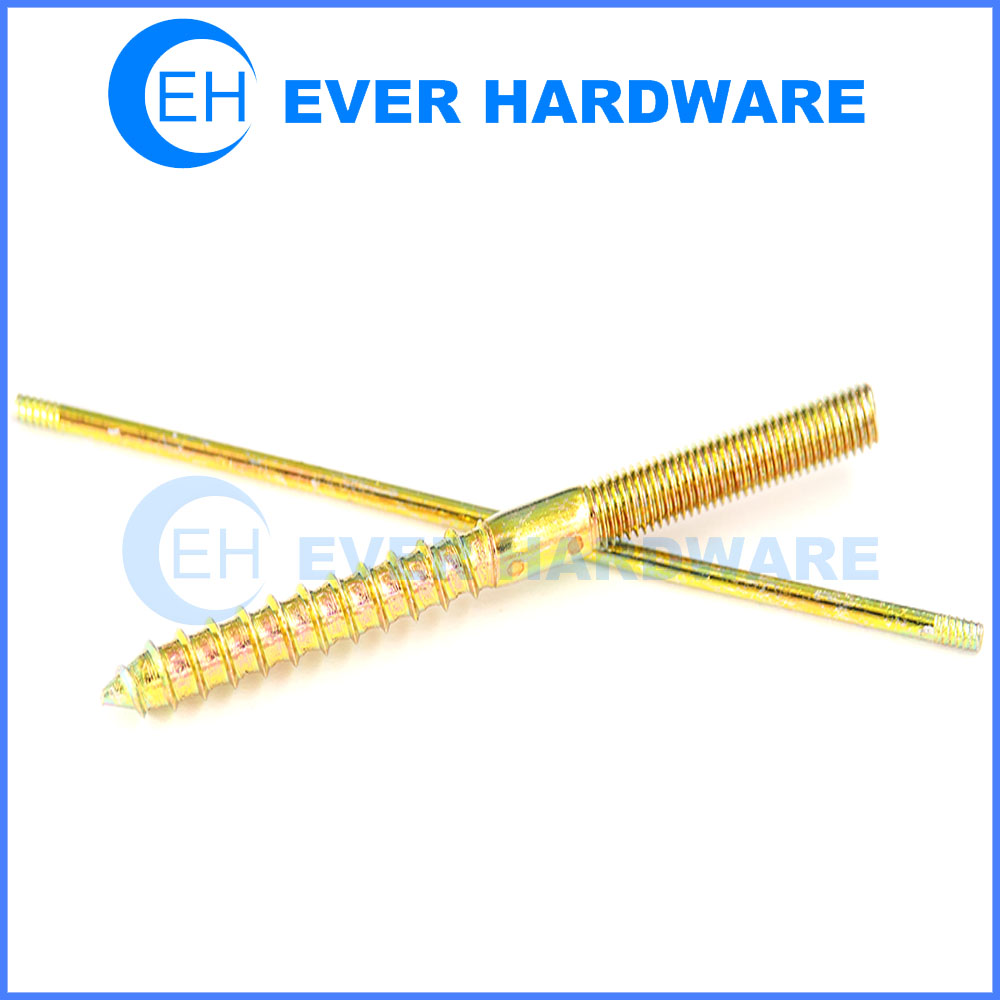 Double Threaded Bolts Coach Screw Thread Wood Connecting Galvanize