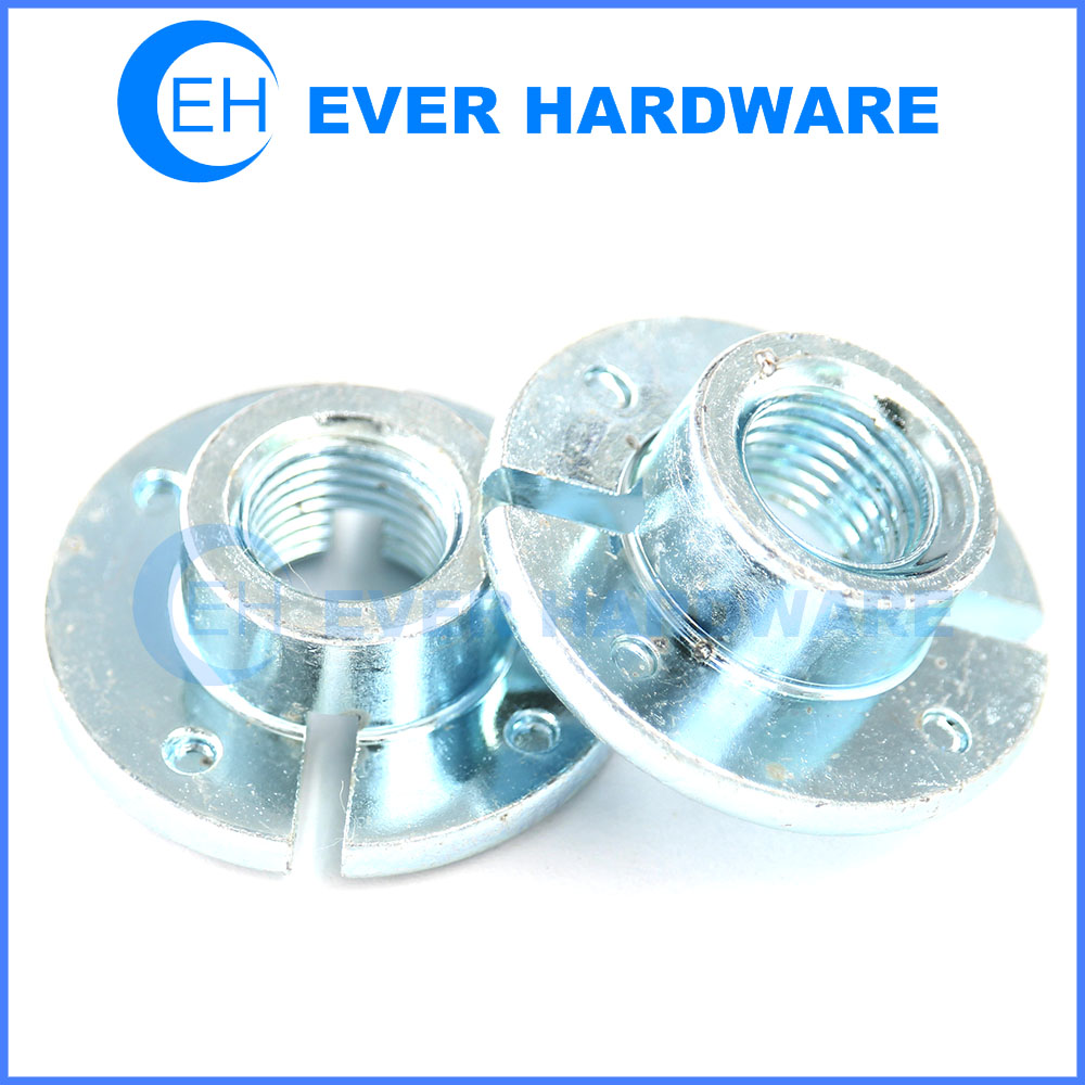 Flat Slotted Nut Keeping Holes White Zinc Plating Manufacturer