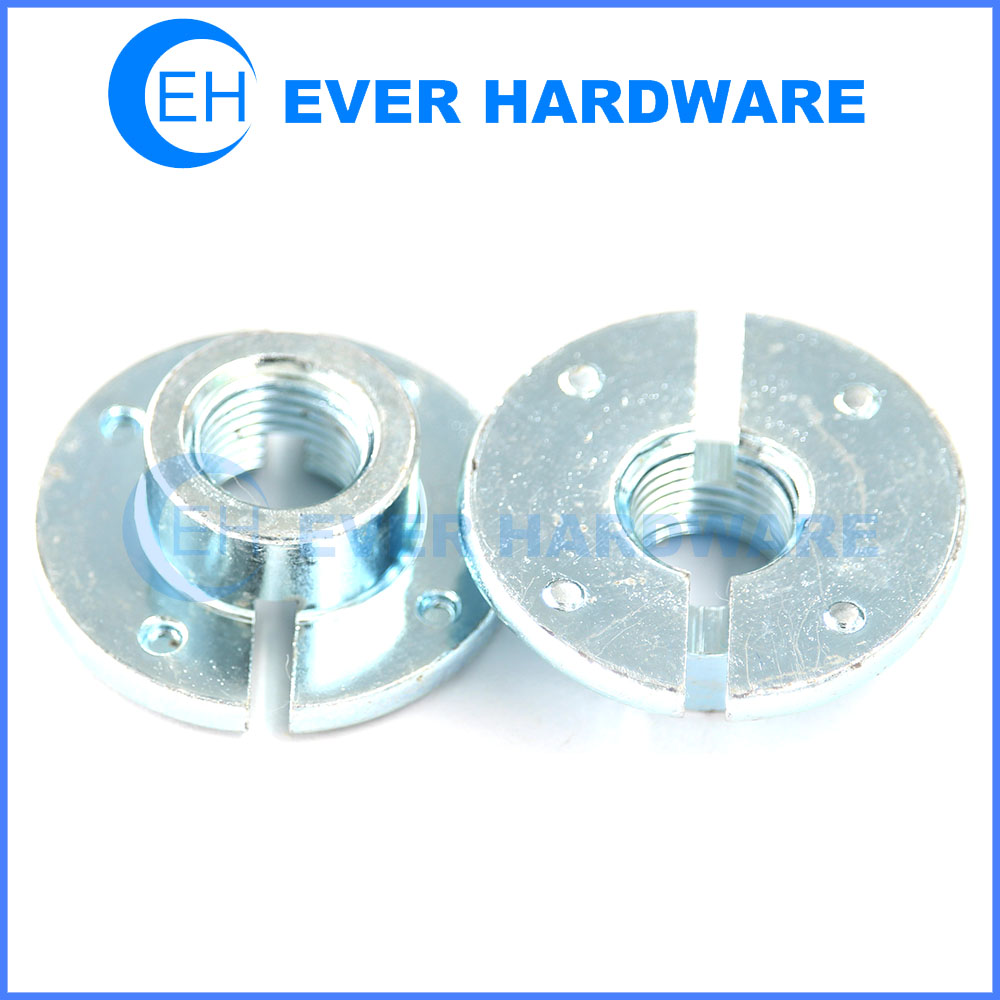 Flat Slotted Nut Keeping Holes White Zinc Plating Manufacturer