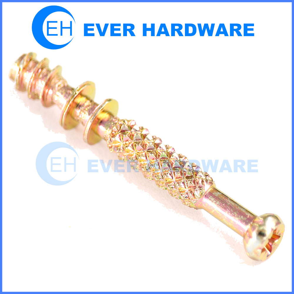 Furniture Assembly Screw Rohs Galvanization Yellow Cross Drive