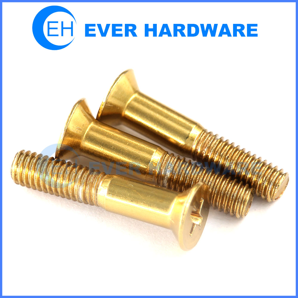 Gold Phillips Screw Countersunk Head Metric Machine Thread Skateboard