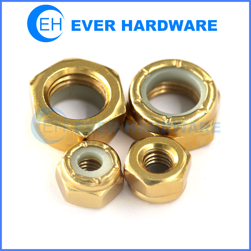 Gold Skateboard Nut Nyon Insert Nyloc Nut Manufacturer