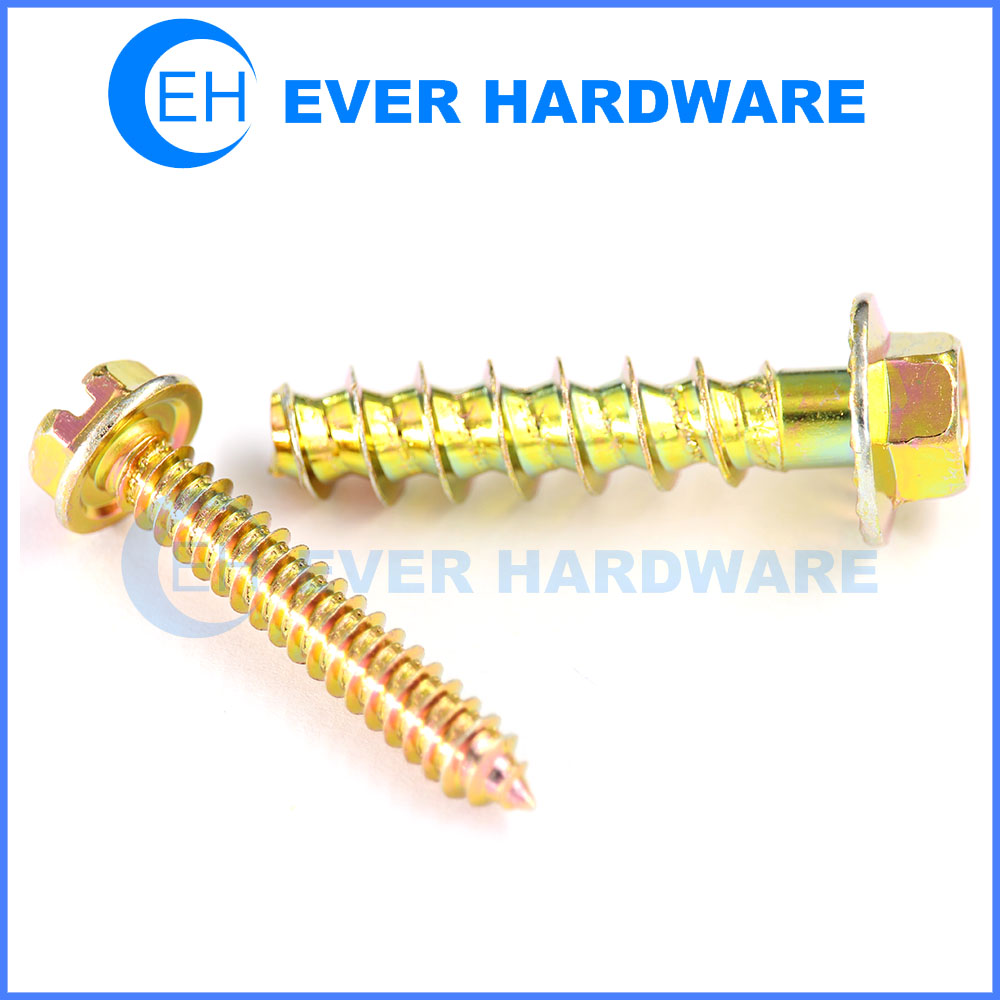 Hex Washer Screw Self Tapping Thread Flat Point Tip Point