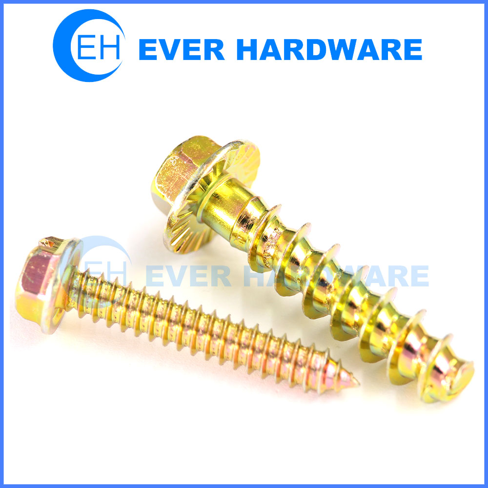 Hex Washer Screw Self Tapping Thread Flat Point Tip Point