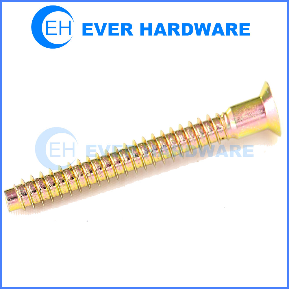 Hexagon Flat Shoulder Screw Plastic Use Beam End Yellow Coating