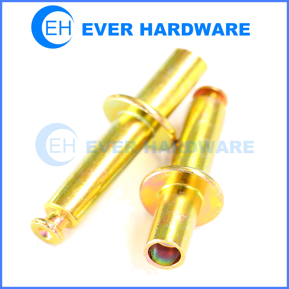 Hollow Pin Brass Aluminum Flat Washer Yellow Color