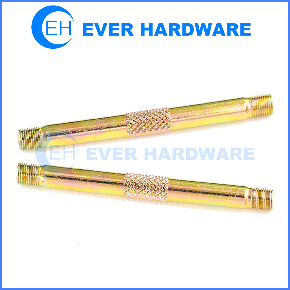 Knurled Double Head Bolt Metric Machine Threaded Color Galvanized