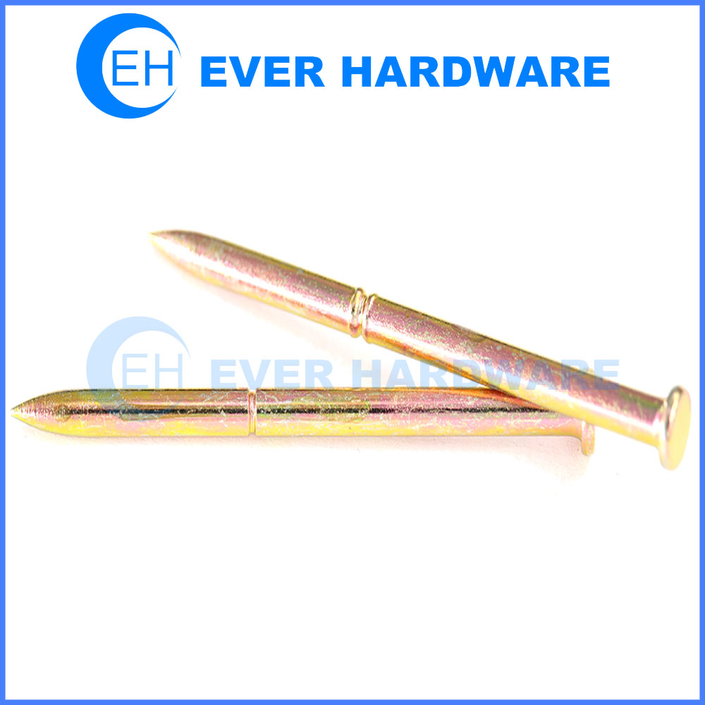 Lathe Slotted Pin Tip End Flat Head Yellow Galvanization