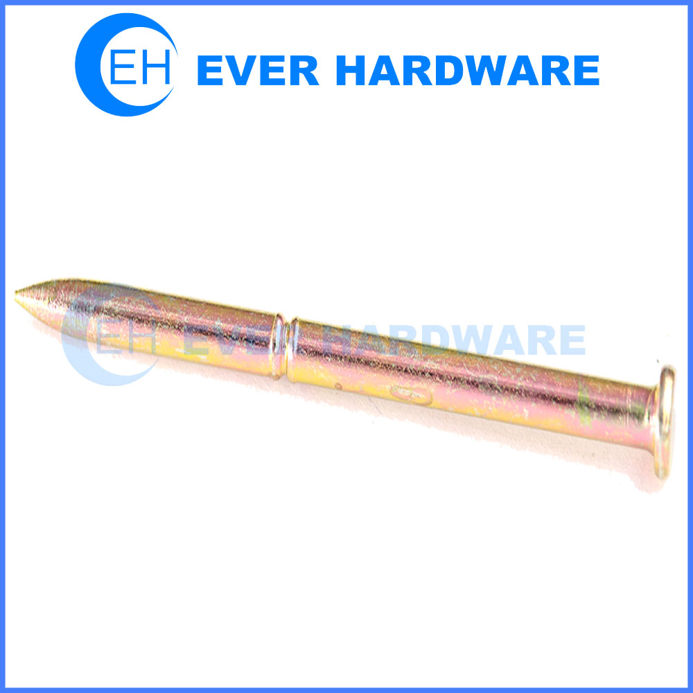 Lathe Slotted Pin Tip End Flat Head Yellow Galvanization