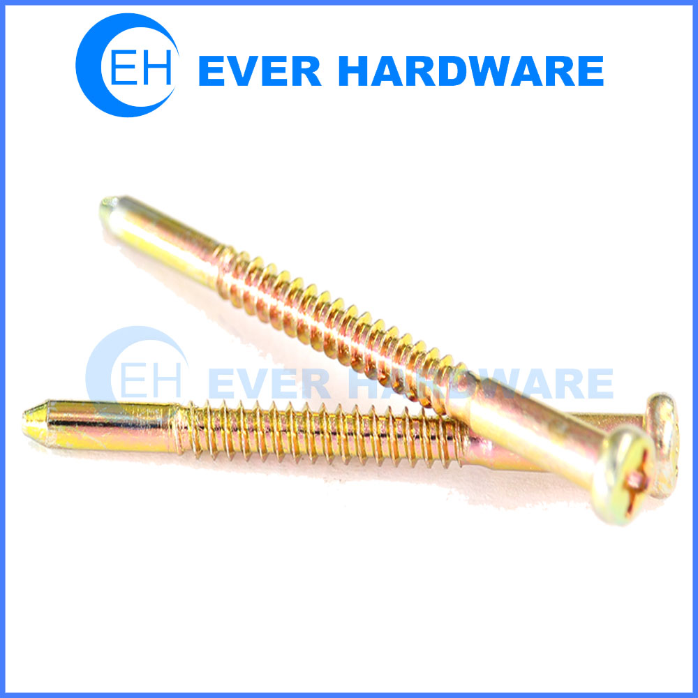 Middle Thread Screw Tip End Pan Phillips Head Partial Threaded