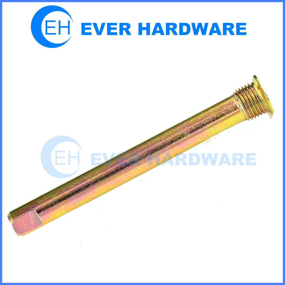 Milling Thread Pin Flat Head Brass Coating Customized Manufacturer