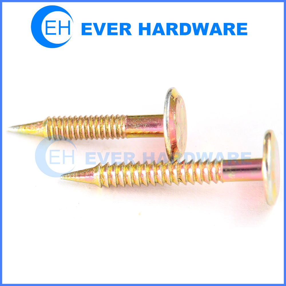 One Way Screw Flat Head Special Threaded Tip End Galvanization