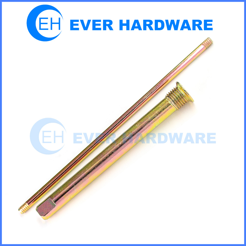 Pin Bolt Machine Threaded Milling Finish Brass Coating Custom