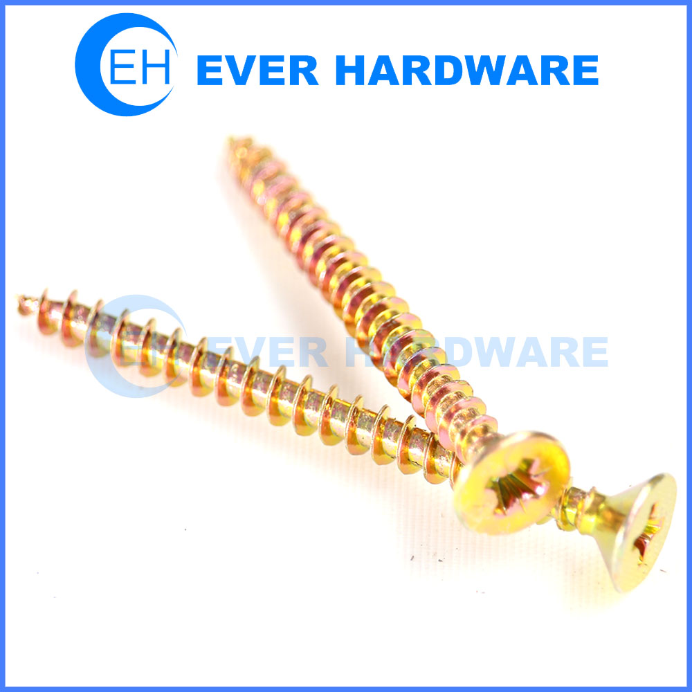 Pozidriv Countersunk Tapping Screw Yellow Plating Manufacturer