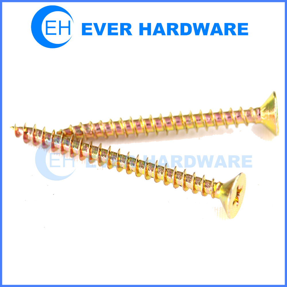 Pozidriv Countersunk Tapping Screw Yellow Plating Manufacturer