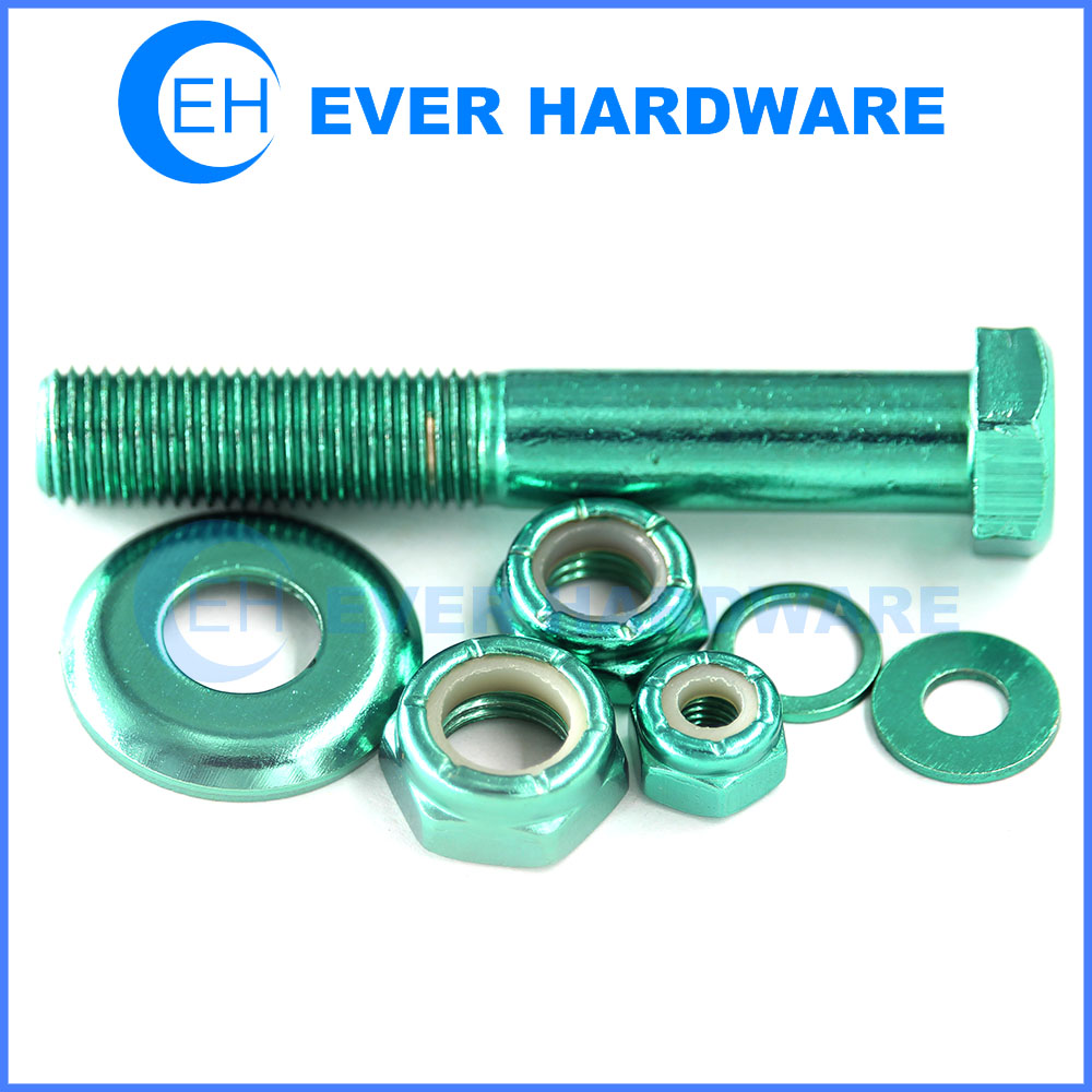 Skateboard Mounting Fastener Green Coating Customizable Packaging