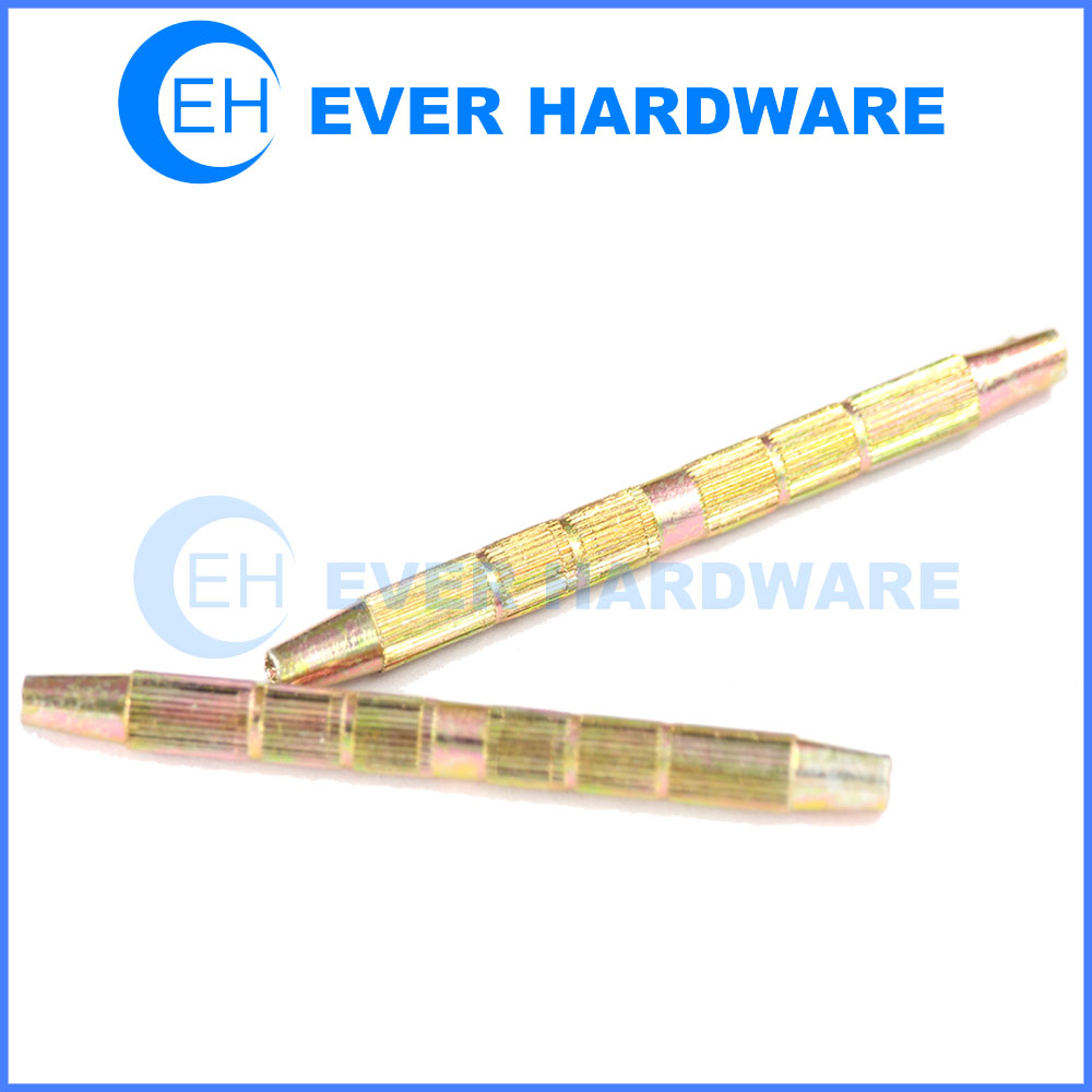 Straight Knurled Pin Handle Pin Customized Yellow Galvanizing