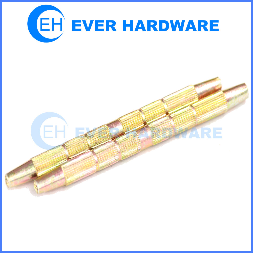 Straight Knurled Pin Handle Pin Customized Yellow Galvanizing