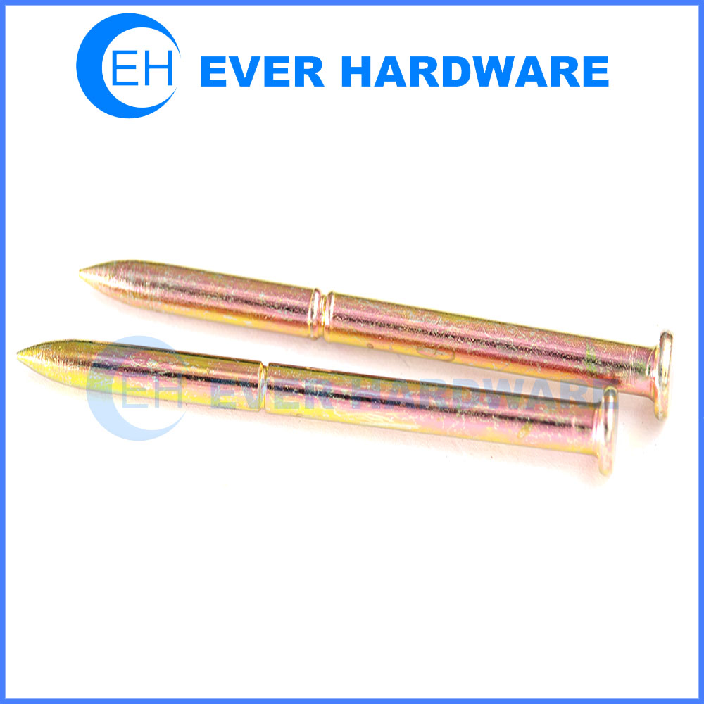 Tip End Pin Flat Head Lathe Slot Yellow Zinc Galvanization