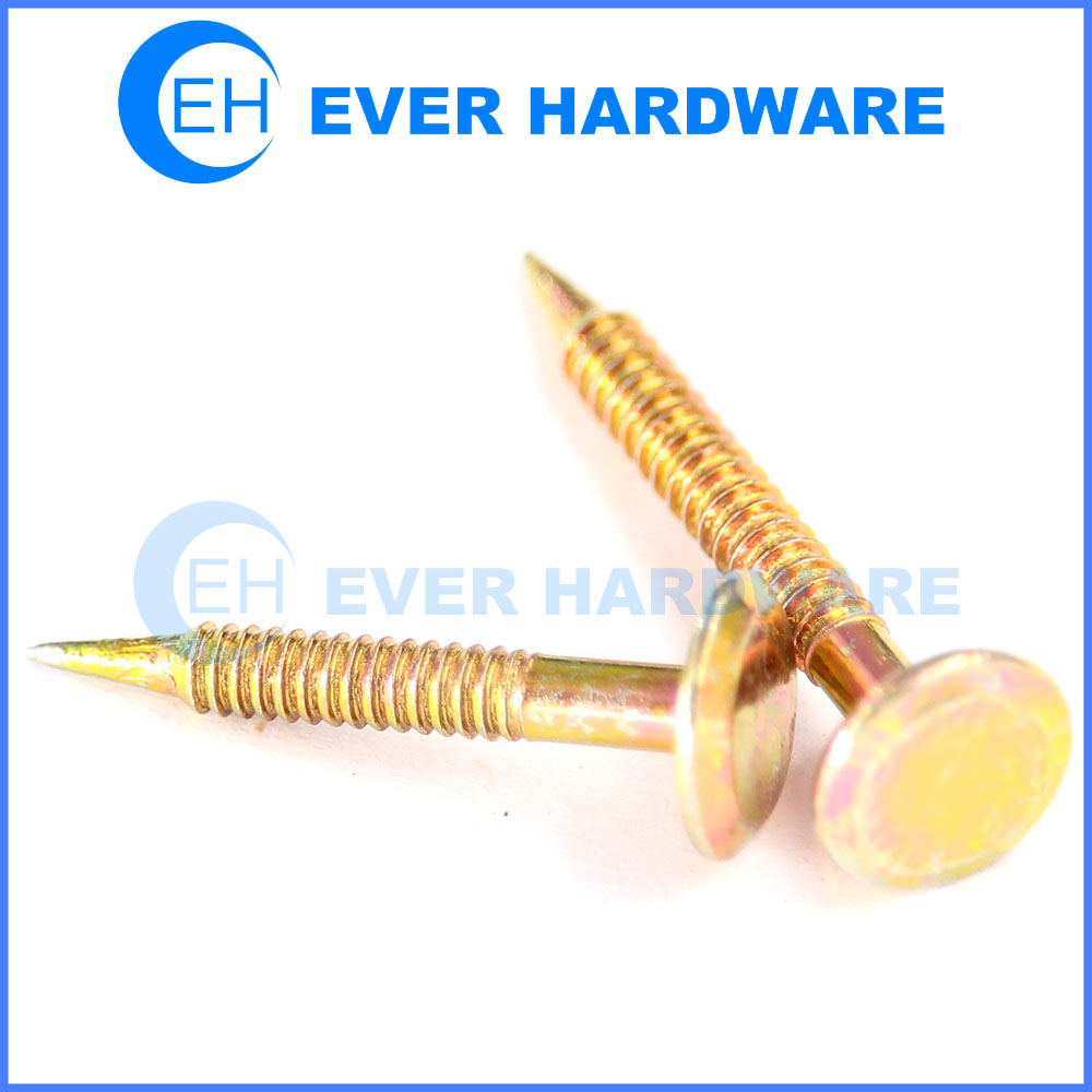 Tip One Way Screw High Strength Flat Head Brass Coating