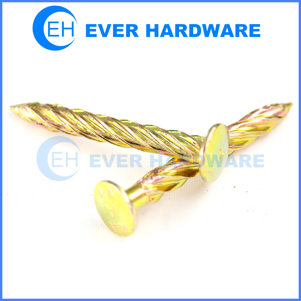 Twisted Nail Twisted Screw Manufacturer Brass Coating Anti Rust