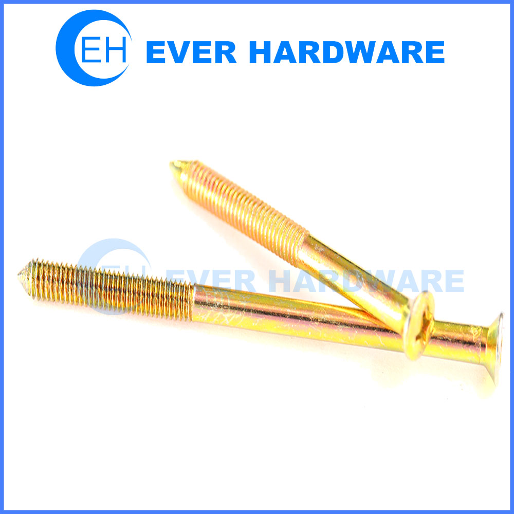 Unf Thread Screw Tip Point Countersunk Head Yellow Coating