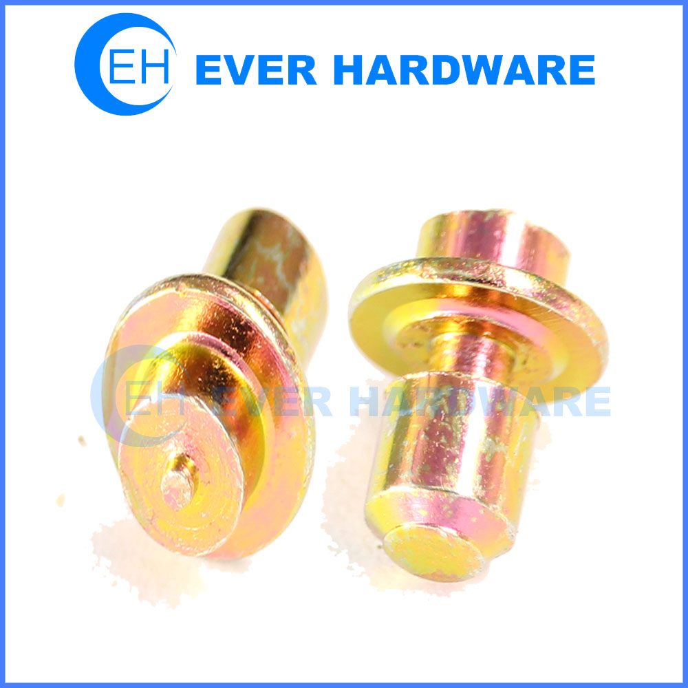 Welding pins shoulder undercut chamfered yellow coating