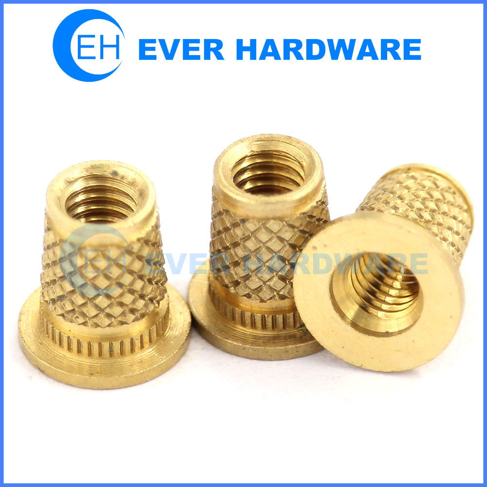 Brass thumb nuts custom flat head metric threaded inch threaded