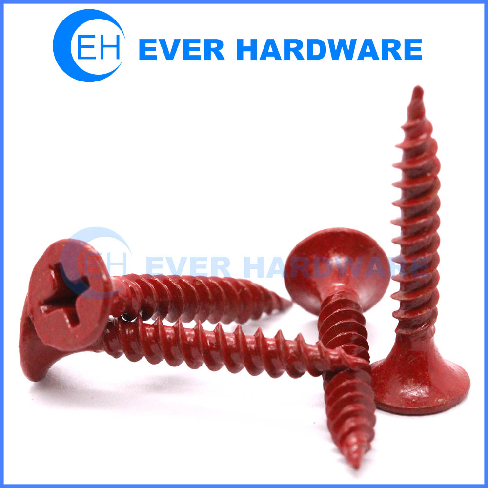 Colored screws bugle head phillips head painted screws self tapping