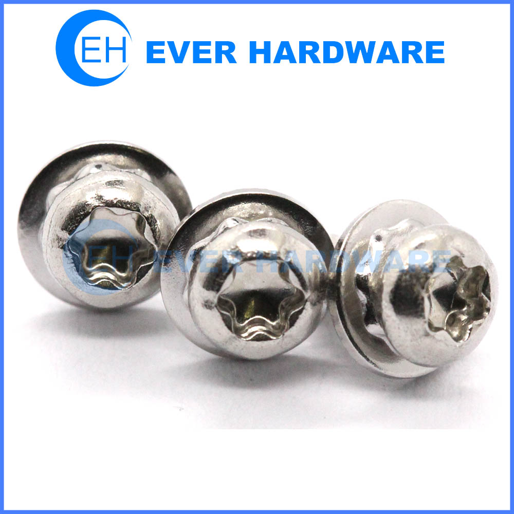 Combination screw torx pan head screw washer attached sems screw