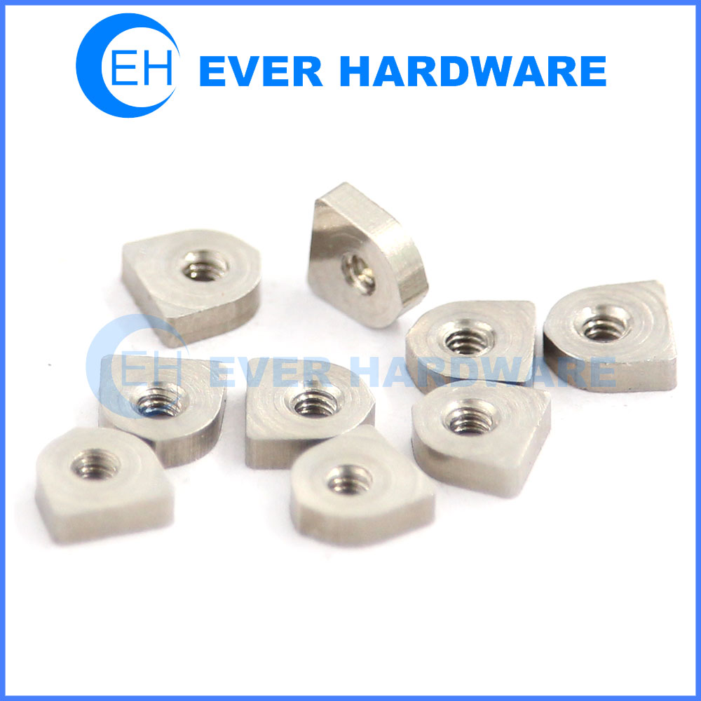 D shaped nut stainless steel precision micro nut electronic nut supplier