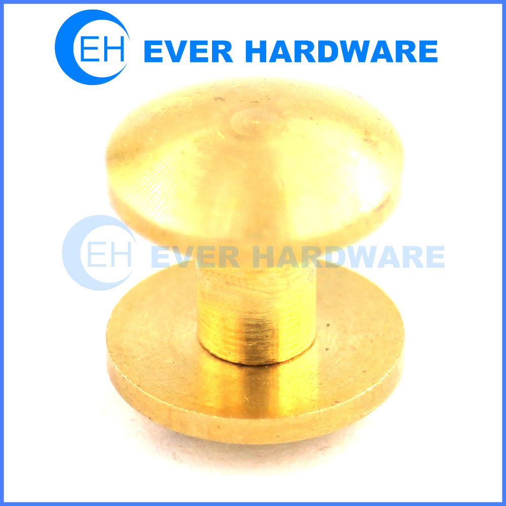 Male female screw fasteners round head screw brass customized