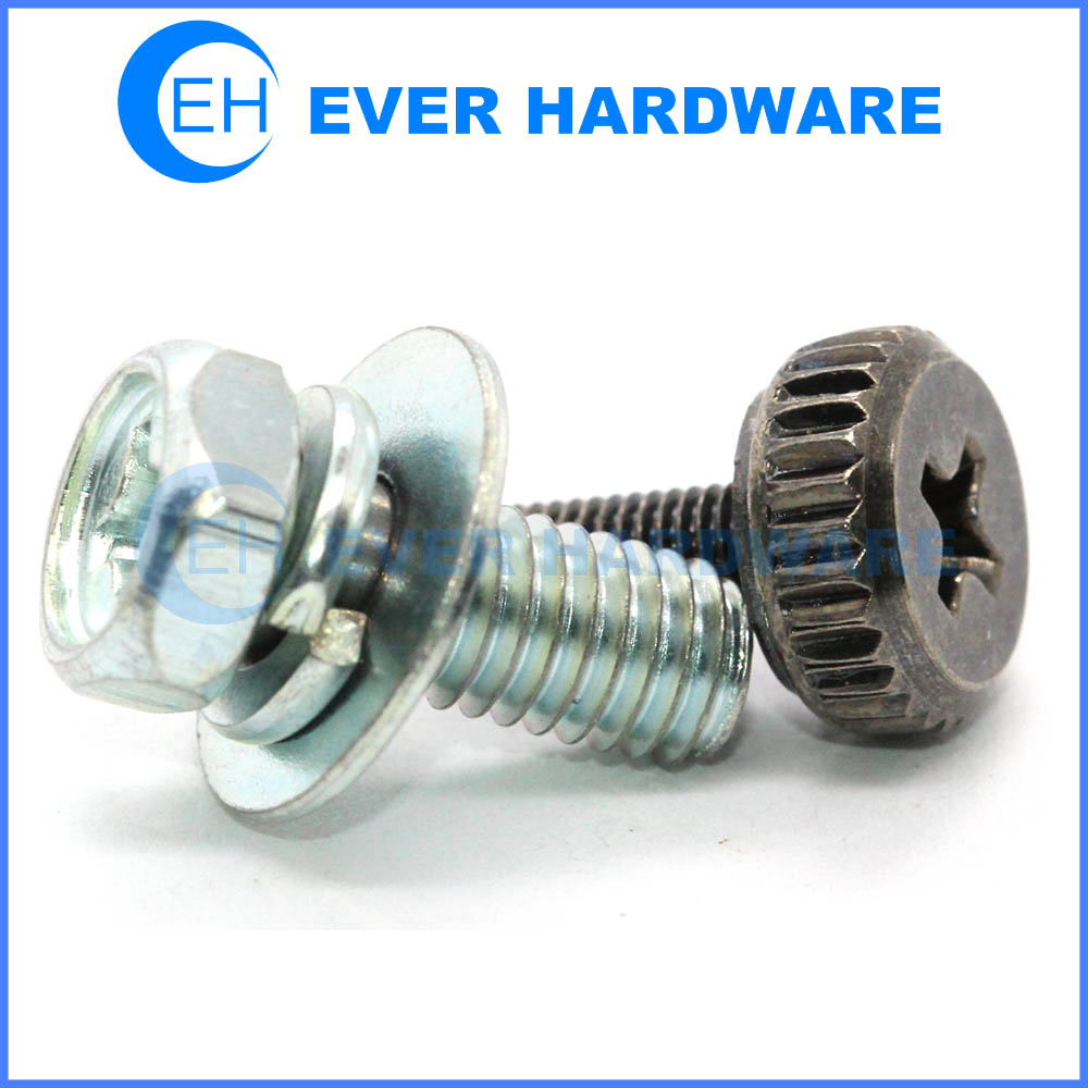 Sems bolts metric fasteners galvanized screws hex cap screw
