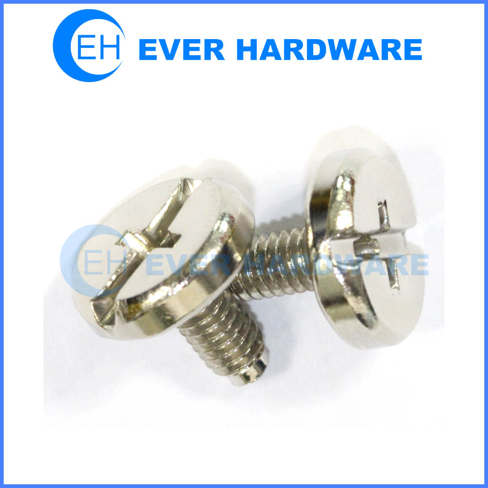 Slotted Phillips Screws Cylinder Head Electronics Screws Chrome Plating