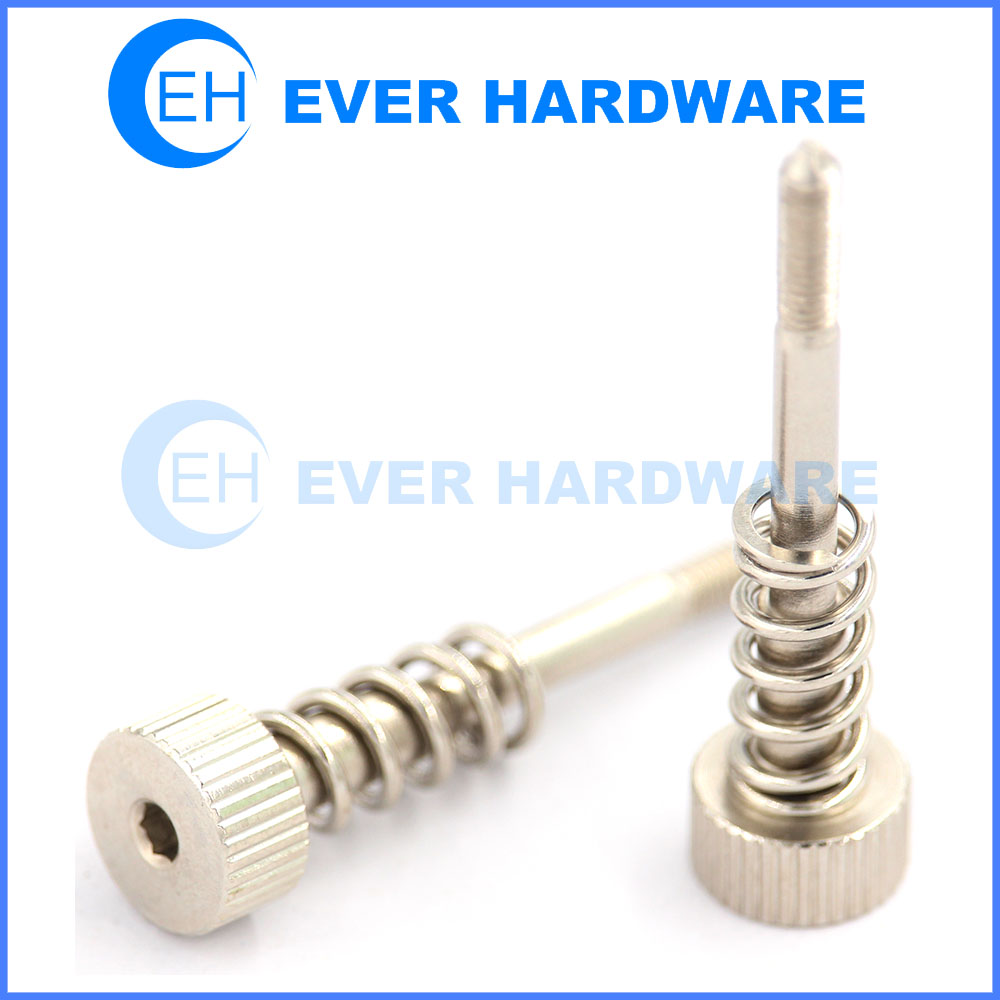 Spring screw spring bolts for exhaust spring lock fasteners