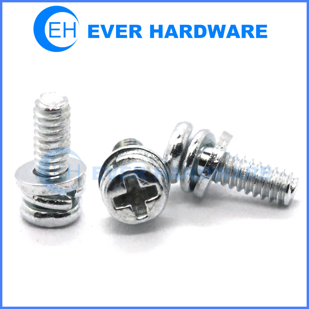 Washer screws electronic fasteners metal screw and washer plating