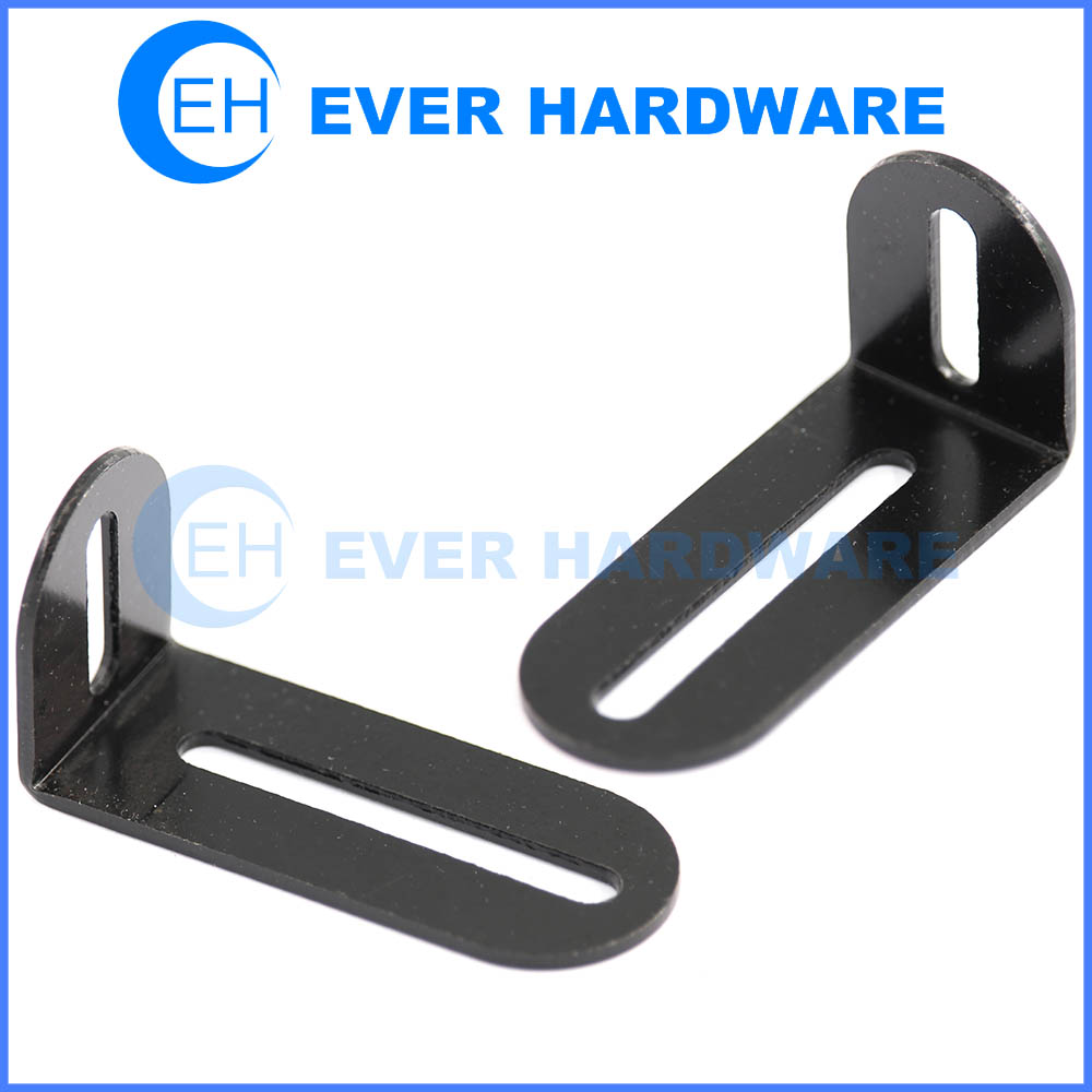 Adjustable l braces black plating iron brackets for shelves brace hardware