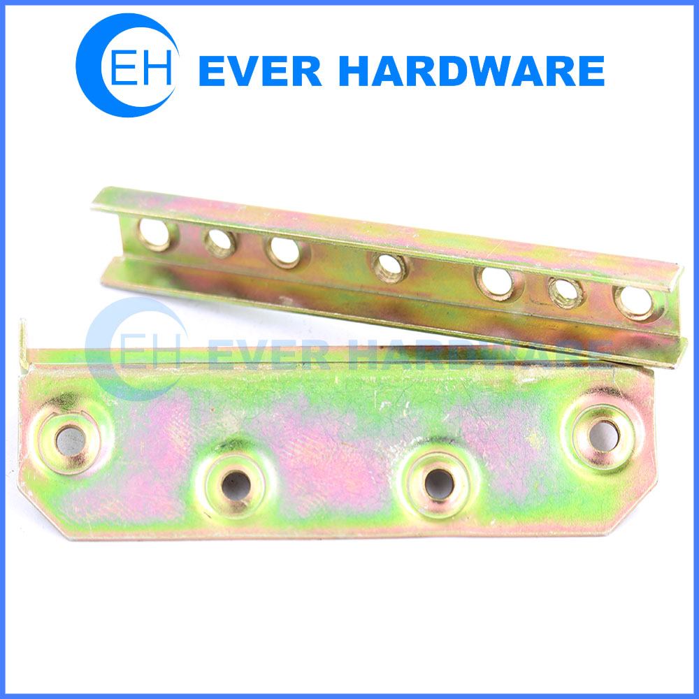 Bed frame connectors metal brackets for bed frame yellow galvanizing