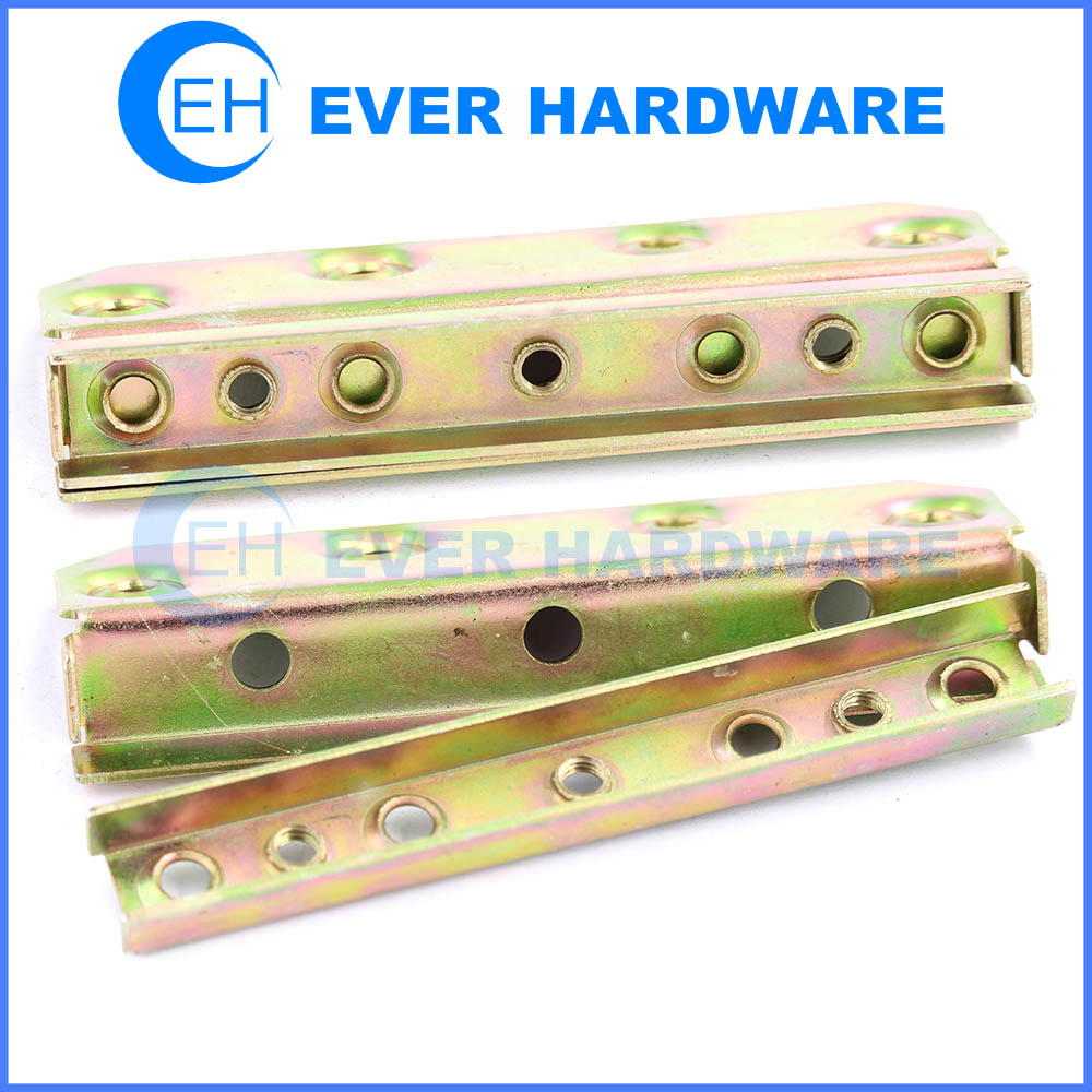 Bed hinges cabinet brackets and slat bed hinges yellow zinc plating