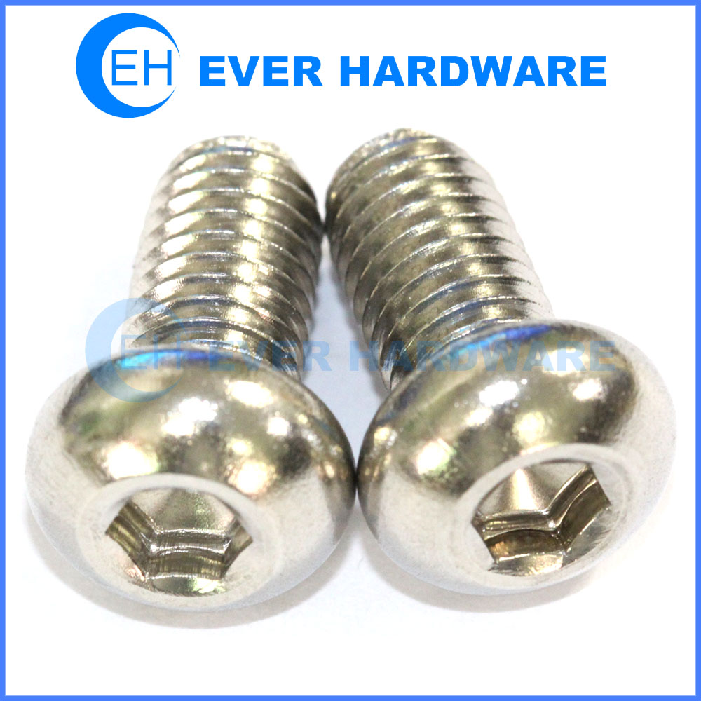 Button head screws round socket allen screws hexagon stainless A2