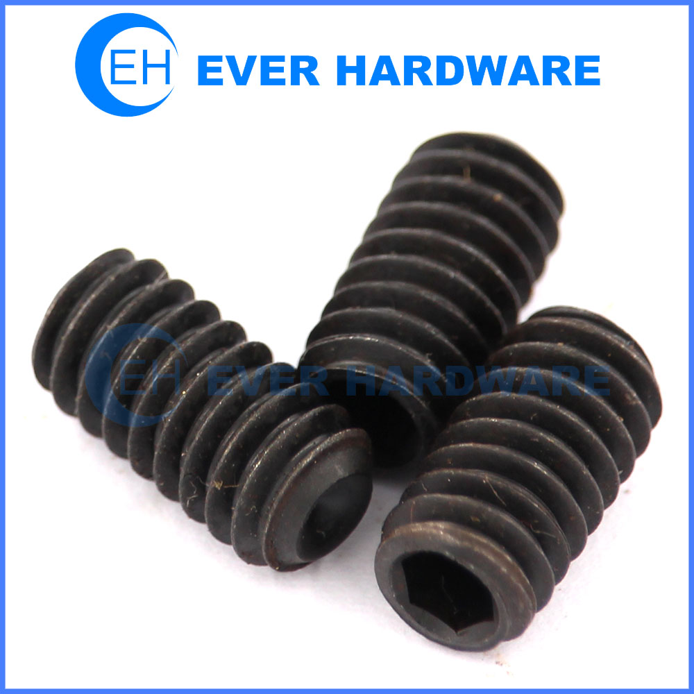 Cup point set screw DIN 916 black oxide ISO 4029 set screws supplier